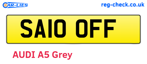 SA10OFF are the vehicle registration plates.