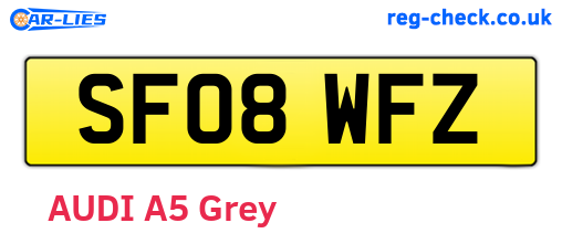 SF08WFZ are the vehicle registration plates.