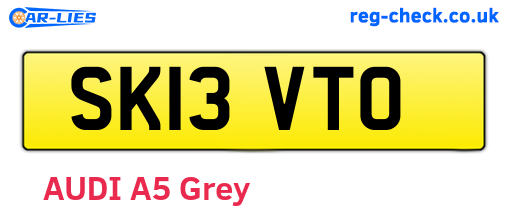 SK13VTO are the vehicle registration plates.