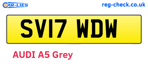 SV17WDW are the vehicle registration plates.