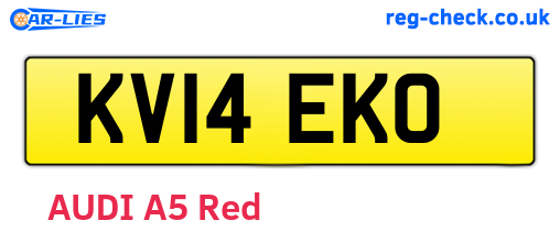 KV14EKO are the vehicle registration plates.