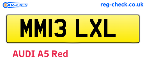 MM13LXL are the vehicle registration plates.