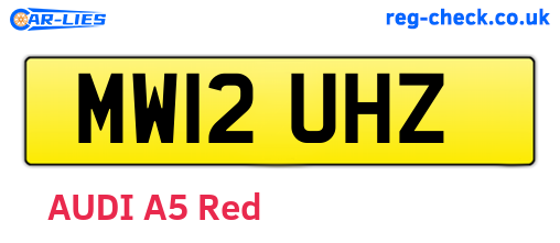 MW12UHZ are the vehicle registration plates.