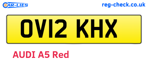 OV12KHX are the vehicle registration plates.