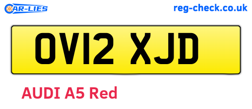 OV12XJD are the vehicle registration plates.