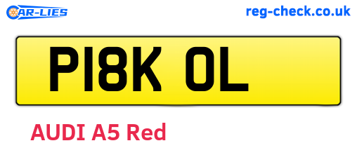 P18KOL are the vehicle registration plates.