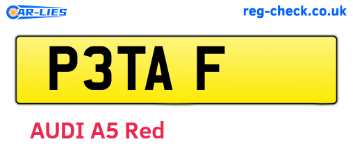 P3TAF are the vehicle registration plates.