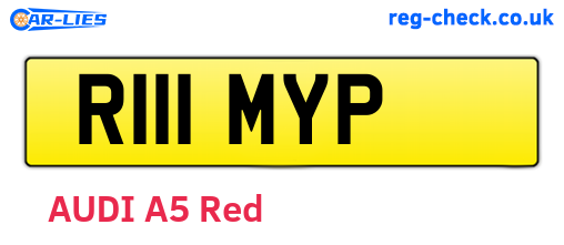 R111MYP are the vehicle registration plates.