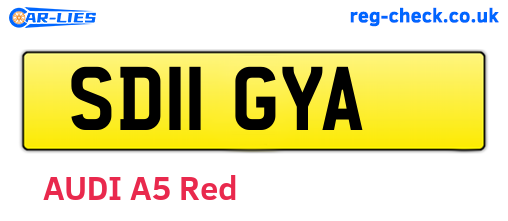 SD11GYA are the vehicle registration plates.