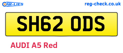 SH62ODS are the vehicle registration plates.