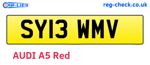 SY13WMV are the vehicle registration plates.