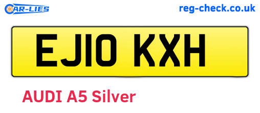 EJ10KXH are the vehicle registration plates.