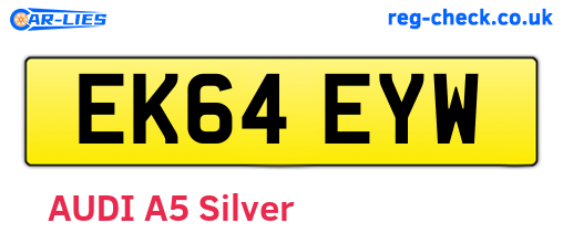 EK64EYW are the vehicle registration plates.