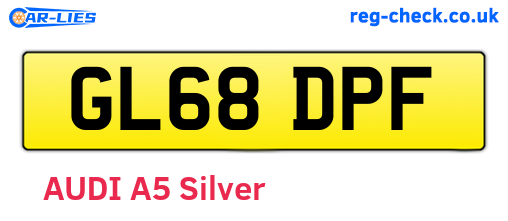 GL68DPF are the vehicle registration plates.