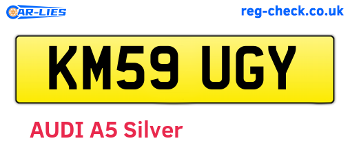 KM59UGY are the vehicle registration plates.