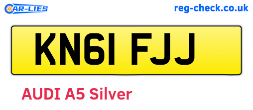 KN61FJJ are the vehicle registration plates.