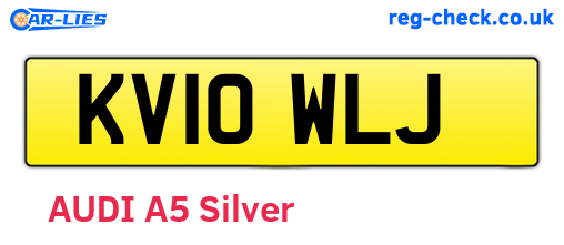 KV10WLJ are the vehicle registration plates.