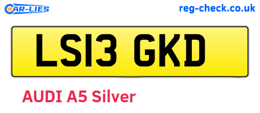 LS13GKD are the vehicle registration plates.