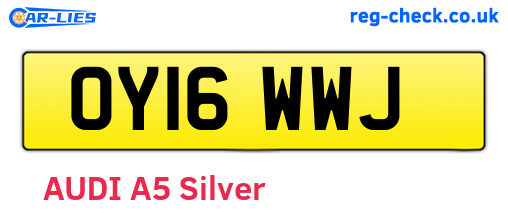 OY16WWJ are the vehicle registration plates.