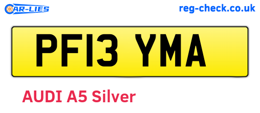 PF13YMA are the vehicle registration plates.