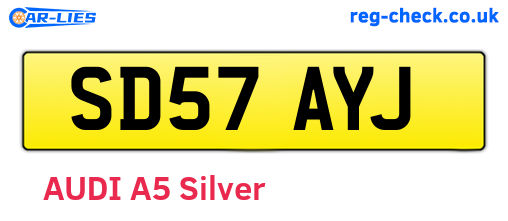 SD57AYJ are the vehicle registration plates.