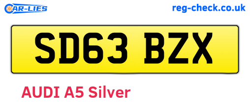 SD63BZX are the vehicle registration plates.