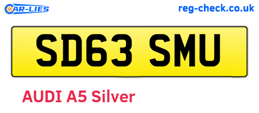 SD63SMU are the vehicle registration plates.