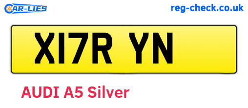 X17RYN are the vehicle registration plates.