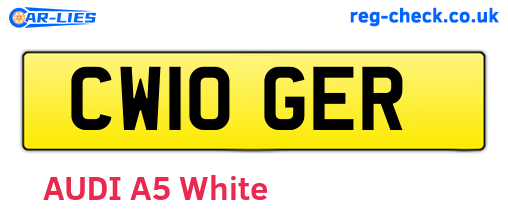 CW10GER are the vehicle registration plates.