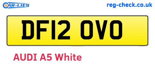 DF12OVO are the vehicle registration plates.