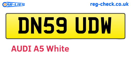 DN59UDW are the vehicle registration plates.