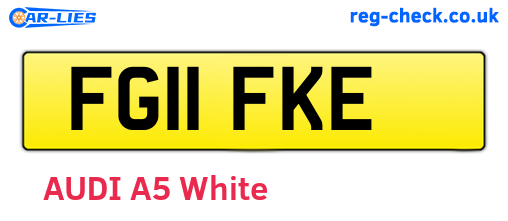 FG11FKE are the vehicle registration plates.