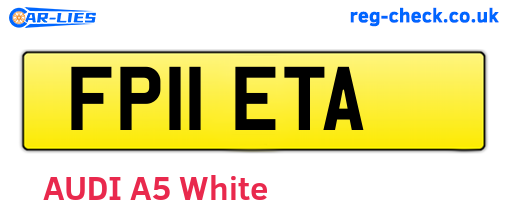 FP11ETA are the vehicle registration plates.