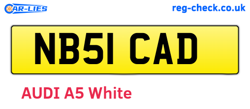 NB51CAD are the vehicle registration plates.