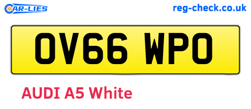 OV66WPO are the vehicle registration plates.