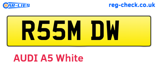 R55MDW are the vehicle registration plates.