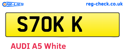 S7OKK are the vehicle registration plates.