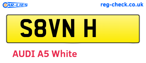 S8VNH are the vehicle registration plates.