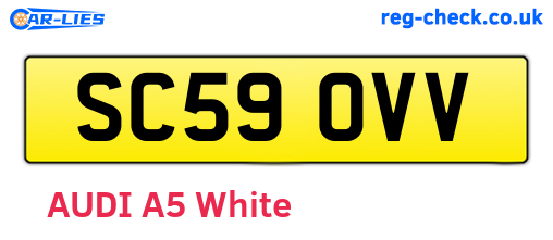 SC59OVV are the vehicle registration plates.