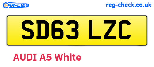 SD63LZC are the vehicle registration plates.