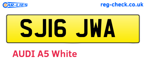 SJ16JWA are the vehicle registration plates.