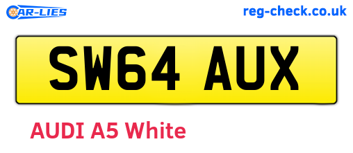 SW64AUX are the vehicle registration plates.