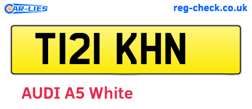 T121KHN are the vehicle registration plates.