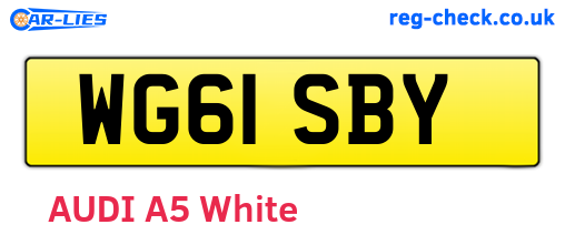 WG61SBY are the vehicle registration plates.