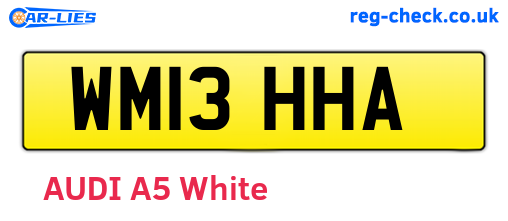 WM13HHA are the vehicle registration plates.