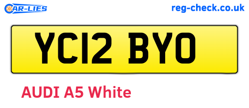 YC12BYO are the vehicle registration plates.