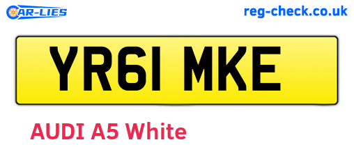 YR61MKE are the vehicle registration plates.