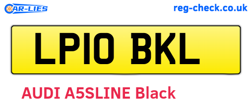 LP10BKL are the vehicle registration plates.