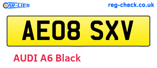 AE08SXV are the vehicle registration plates.