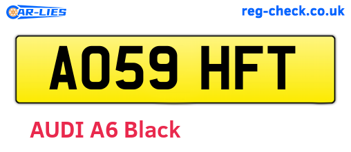 AO59HFT are the vehicle registration plates.